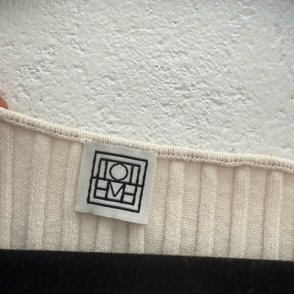 Toteme Cream Ribbed Tank - Picture 2 of 3